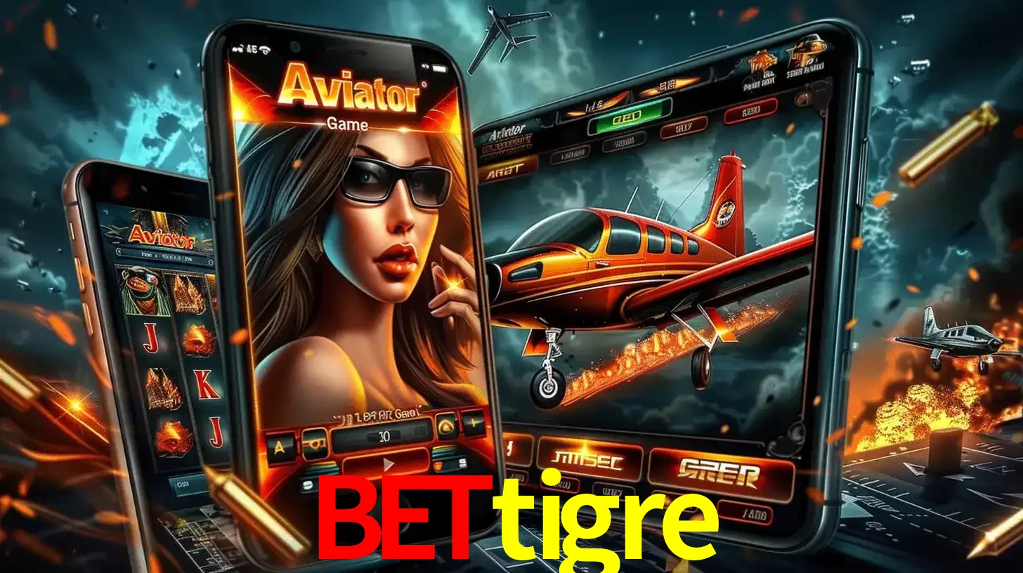 O popular jogo de apostas Aviator exibido em vários celulares e tablets, mostrando a interface emocionante e a ação de voo disponíveis para jogar agora no bettigre.