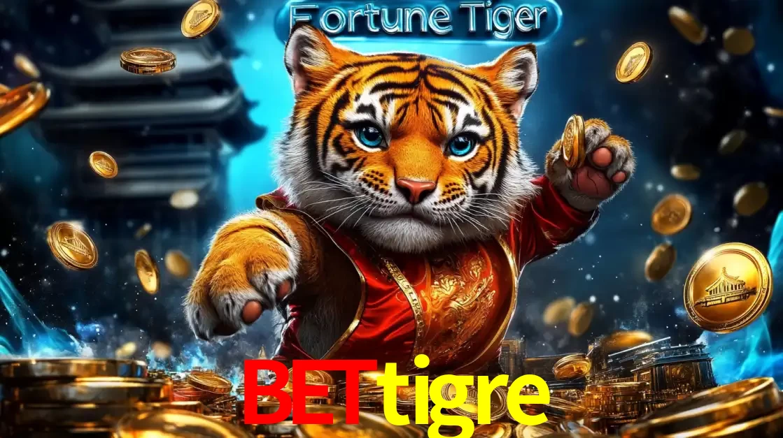 Imagem promocional do jogo de slot Fortune Tiger, com um tigre majestoso em traje tradicional cercado por uma fortuna em moedas de ouro, disponível agora no cassino bettigre.