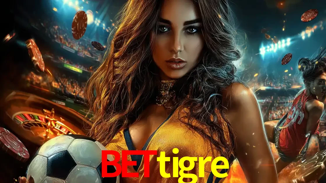 Mulher segurando uma bola de futebol em uma montagem que mistura a paixão esportiva com a emoção da roleta de cassino, tudo disponível na plataforma bettigre.